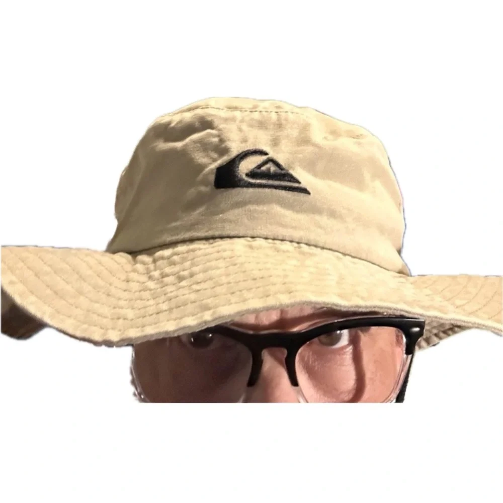 Quicksilver Bonnie Hat  Khaki Wide Brim Outdoor Sun Protection Mens